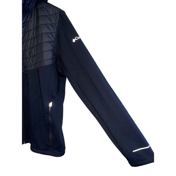 COLUMBIA Black Hooded Sports Jacket with Thumbholes Size Med - Picture 8 of 15